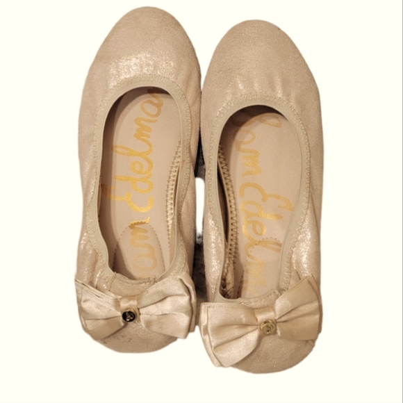 Sam Edelman Felicia Esmeralda ballet flat in gold size 5 - Picture 1 of 12